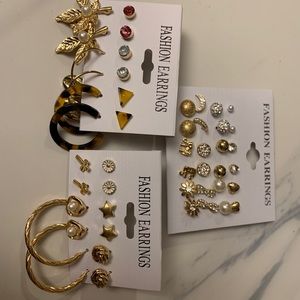 Fashion Earrings - Gold Studs, Dangle, Hoops